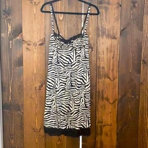 Silk zebra print dress